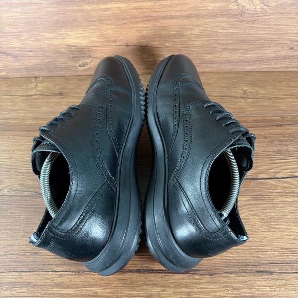 COLE HAAN Grand+ Black Leather Wingtips Dress Shoes Men’s Size 11.5 Sneakers - Picture 3 of 11